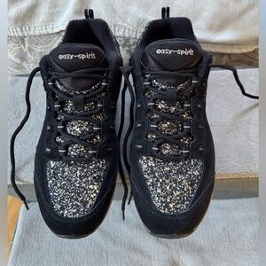 Easy Spirit, 9w, like new, black/silver sparkle